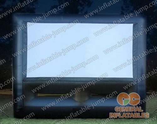 Inflatable moving screen